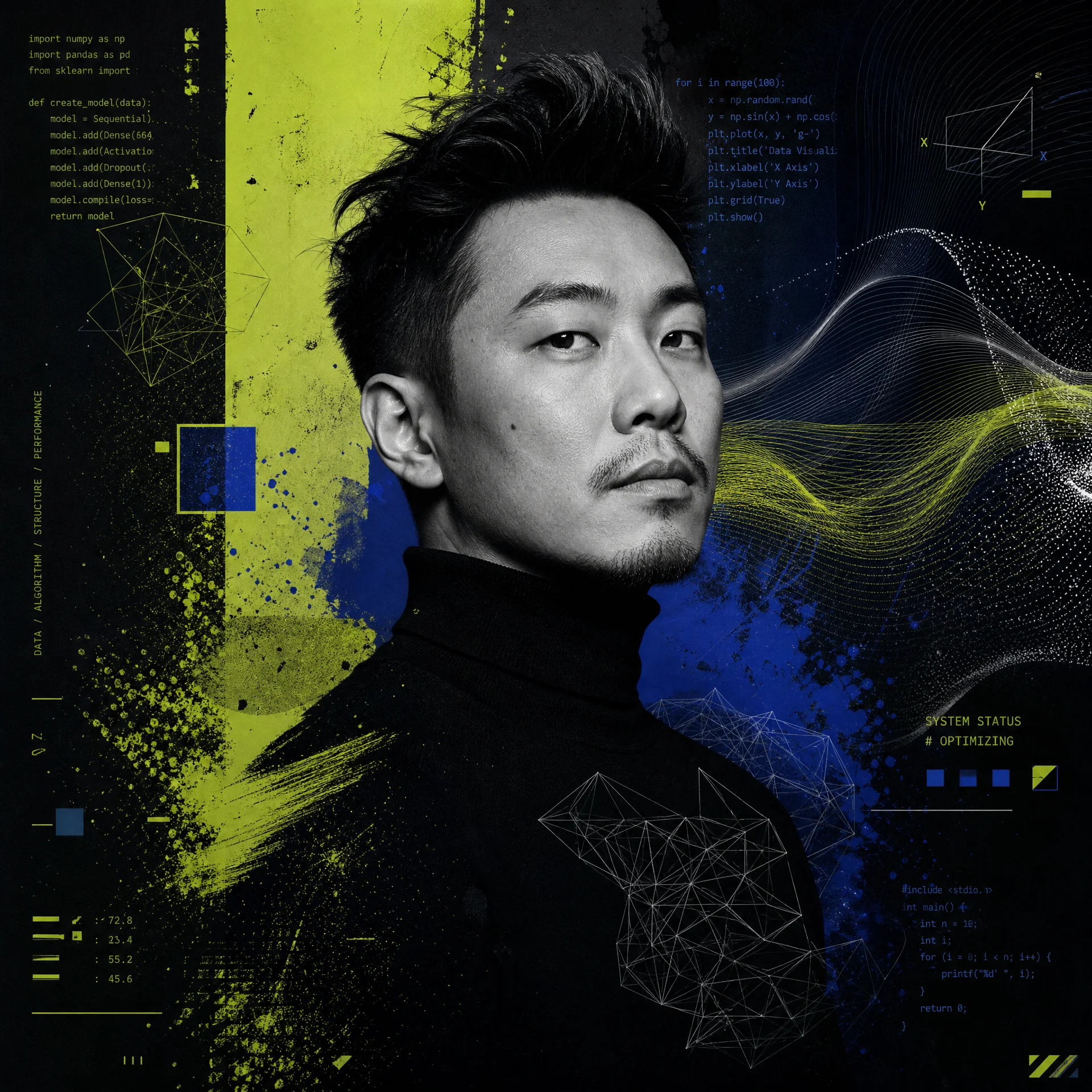 数字艺术家梁墨白肖像